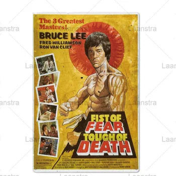 Tablă de Metal Semn Star de Film Bruce Lee Semne Clasice Poster de Film Arta de Perete Decor Pentru Camera Cafenea Bar Club Bara de Fier Placa 20*30cm
