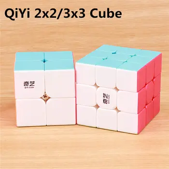 QIYI 2x2x2 și 3x3x3 viteză magie qiyi cub stickerless profesionale QIDI și Războinic cuburi puzzle jucarii educative pentru copii