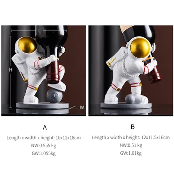 Astronaut Model Home Accesorii De Decor Pentru Camera De Zi Agățat Suport Vin Astronaut Rack De Vin Mucegai Sticla De Vin Rack