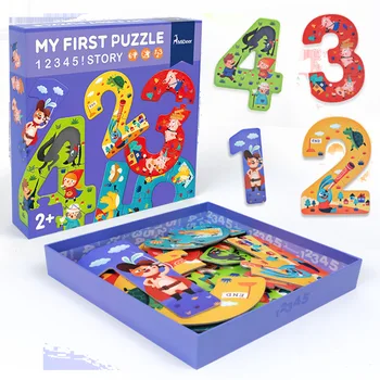MiDeer Copii Jocuri de Puzzle de Învățământ Copilul 2 ani+ 15BUC Numărul Inteligența Creatoare Basm Frumos Ambalare Cadouri Pentru Copii