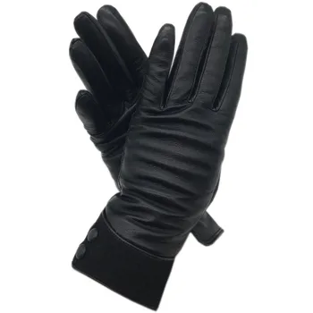 Mănuși din piele 2020 nou doamnelor mănuși negre de piele de oaie piele de moda iarna caldura frumoase transport gratuit din piele driv