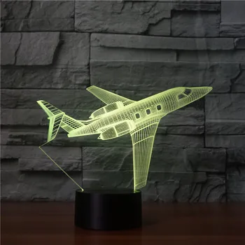[Șapte Neon]Transport gratuit cu avionul/bombardier Acrilice 7Colors Lampa de Birou 3D Lampa de Noutate a Condus Lumina de Noapte Millennium Falcon Lumina