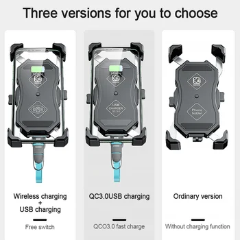 Motocicleta Suport de Telefon 15W Încărcător Wireless QC3.0 Rapid de Încărcare de Telefon Stand pentru iPhone 11 Xiaomi 360 de Grade de Rotație a Suportului
