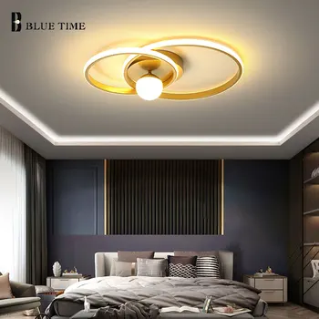 Noul Led Candelabru Negru si Aur Moderne Candelabru Tavan pentru camera de zi Dormitor Bucatarie sala de Mese Luciu Corpuri de Iluminat cu LED