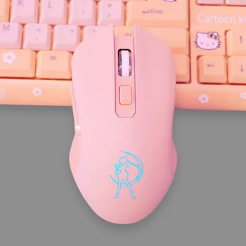 Femei Roz Mouse-ul fără Fir De 2,4 Ghz 1600 DPI Mouse-ul Tasta de Dezactivare USB Reîncărcabilă Economizor de Energie Fata de Soareci