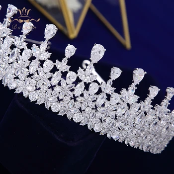 Uimitoare Full Zircon Mirese Coroane, Diademe, Headpieces De Cristal Clar De Mireasa Bentițe De Nunta Accesorii De Par