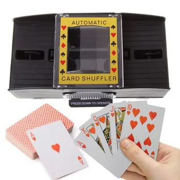 Automate de Poker Amestecator de carti Jocuri logice cu Baterii Carti de Joc Shuffle K1KD