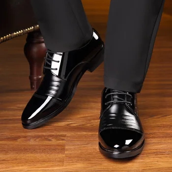 PLYX Noi 2020 Oxfords Barbati din Piele Pantofi Britanic Negru Albastru Pantofi handmade confortabil rochie formale bărbați apartamente Dantela-Up Bullock