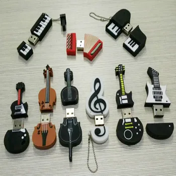 En-gros de Publicitate Creative Desene animate nota Muzicala USB Flash Drive PVC Muzica Cadou USB Flash Drive usb memory stick jucărie drăguț