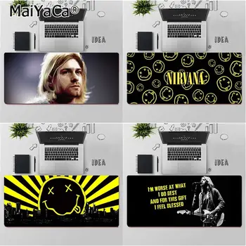 Maiya de Înaltă Calitate rock Nirvana, Kurt Cobain, Smiley Tastaturi Mat Cauciuc Gaming mousepad Birou Mat Cauciuc Calculator de Gaming mousepad