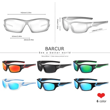 BARCUR TR90 Sport Trendy ochelari de Soare Barbati 2021 Polarizat Ochelari de Soare de Conducere de Moda UV400