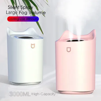 Acasă Umidificator de Aer 3000ML Dublu Duza de Pulverizare Ceață Rece, Difuzor de arome cu Lumină Colorată Ceață Grele Umidificator Ultrasonic USB