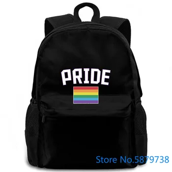 Gay Pride Steag Curcubeu Lesbiene LGBT Slim pentru Doamna Stil de Brand femei barbati rucsac laptop călătorie școală adult student