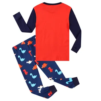 1-7ani Copii Baby Boy Desene animate Fete de Dinozaur Pijamale Topuri Sleepwear Set de Pantaloni Haine băiat copil de îmbrăcăminte 2-bucata de servicii de origine M5