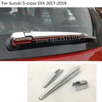 Masina Detector de ABS pe Spate de Sticlă Ștergător Duza Rama de Acoperire Tăiați Coada Fereastra Pentru Suzuki S-Cross Scross SX4 2017 2018 2019 2020
