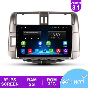 Android 8.1 Video Auto 2.5 D IPS Mașină Player Multimedia Pentru Toyota Land Cruiser Prado 150 2010-2013 Stereo, GPS de Navigare 4G BT DVD