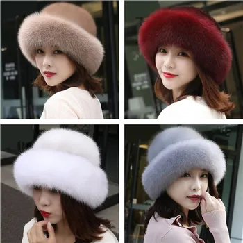 2021 Pălărie de Iarnă, Femei Nou Versatil de Moda francez Urechi, Cald Imitație de Blană de Nurcă de Iarbă, de Lux Îngroșat Pălărie de protecție împotriva vântului