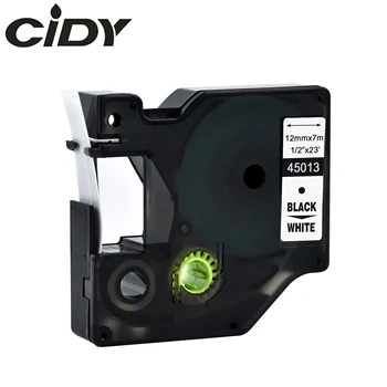 CIDY 5pcs 45013 Eticheta Banda Compatibil Dymo D1 Labelmanager 12mm Negru pe Alb 45010 45018 45021 40913 pentru DYMO LM160 LM280 PNP