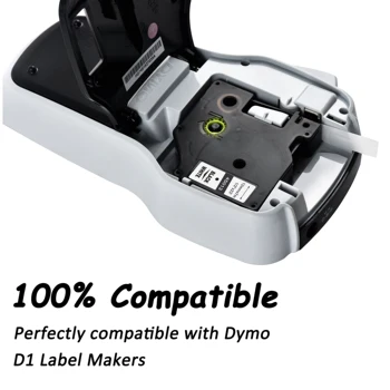 CIDY 5pcs 45013 Eticheta Banda Compatibil Dymo D1 Labelmanager 12mm Negru pe Alb 45010 45018 45021 40913 pentru DYMO LM160 LM280 PNP