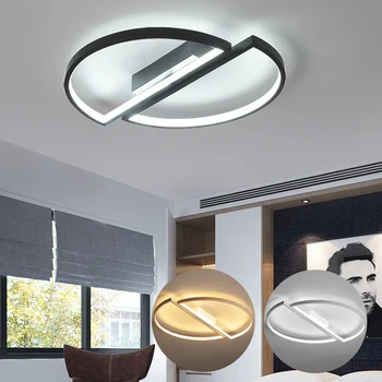 Moderne, CONDUSE de Plafon Lumina Jumătate de Cerc Rotund Lampă de Tavan pentru luat Masa Camera de zi Dormitor Bucatarie Decor de Lumină LED Lampă de Plafon