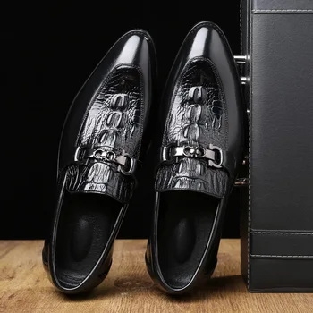 De lux Barbati din Piele Pantofi de Moda de Nuntă Pantofi Lux Barbati Designer de Afaceri Apartamente Pantofi de Mari Dimensiuni 2020 Nou rty6