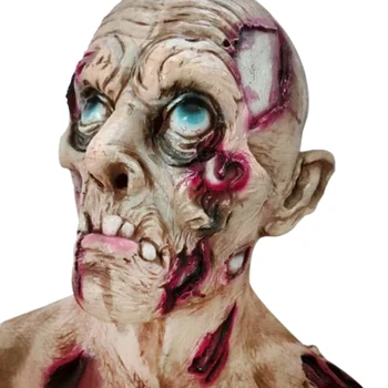 De Groază Halloween Masca de casă bântuită din latex pentru adulti recuzită zombie diavolul colți cariilor Dentare uscat cadavru vechi de înfricoșător cap masca petrecere Prop