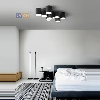 LED-uri Moderne, Fier Acryl DIY Alb Negru Combinație Lampă cu LED-uri.Lumina LED-uri.Lumini Plafon.LED Lumina Plafon.Lampă De Tavan Pentru Dormitor