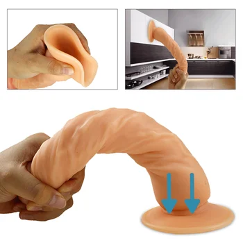 Realist Piele Mare Dildo pentru Femei Cu ventuza Artificial Penis Mare Masturbator Erotic Punctul G Adult Sex Toys Produs