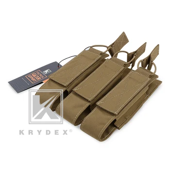 KRYDEX Tactice Modulară Triplă Revista Husă Pentru MP5 MP7 KRISS MOLLE Triple Top Deschis SMG Mag Husă de Transport Pentru Airsoft Vanatoare