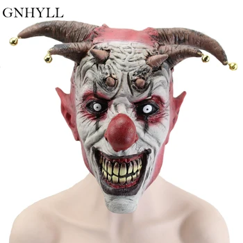 GNHYLL Mască de Halloween de Groază Jingle Jangle Mască de Clovn de protecție a Mediului material Latex Cosplay Recuzită Masca de Partid