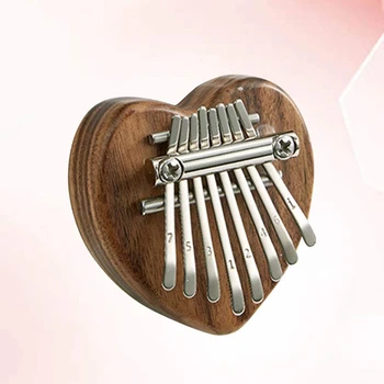 Kalimba 8-Cheie Degetul mare Pian Portabil Instrument Muzical Cadou in Forma de Inima din Africa Degetul mare Pian pentru Copii, pentru Incepatori