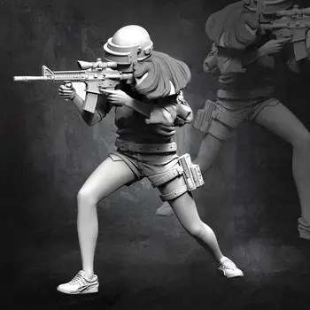 Zombie Uciderea Grup de Fete-o Rășină Soldat (Modelul alb) P2T8