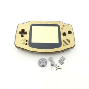 10BUC Aur Plastic pentru GBA Coajă de Locuințe Piei de Caz Acoperire Buton Pentru Nintendo game Boy Advance