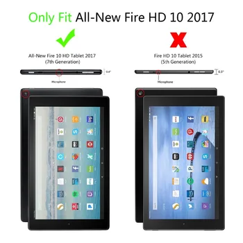 Smart Flip Stand Piele PU Caz Comprimat pentru Amazon fire HD 10 HD10 2017 10.1 inch husa cu Auto Sleep wake funcție +FilmPen