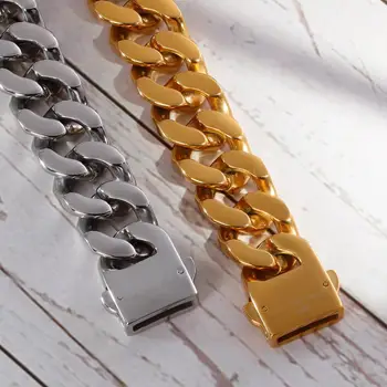 Kalen de Înaltă Calitate Brățară Bărbați Bijuterii 22cm din Oțel Inoxidabil de Aur din Dubai Culoare Grele Indesata Link-ul de Bratari de Lanț & Brățări