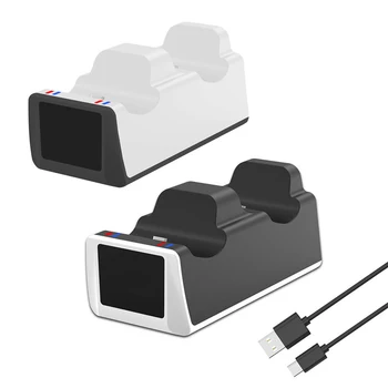 Controller Wireless Dual Charger Stand pentru Play Station 5 PS5 Joystick Gamepad Stație de Încărcare de Andocare cu Statutul de Lumină 5V 2A