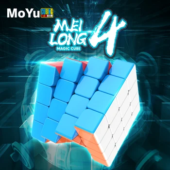 Moyu Meilong 4x4x4 înlocuit MF4 4x4 Magic Puzzle Viteza Cub Profesional magico cubo Stickerless Jucărie de Învățământ pentru Copii