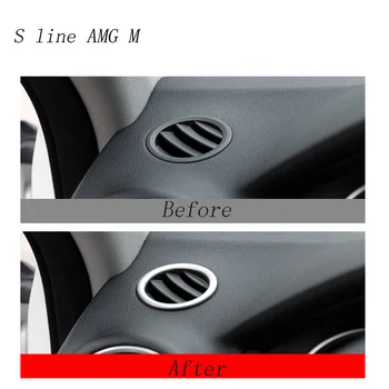 Styling auto 2 buc/set din oțel inoxidabil Mașina aer condiționat priza de decor ornamental Pentru Mercedes Benz C Class W204 C180 C200 11-14