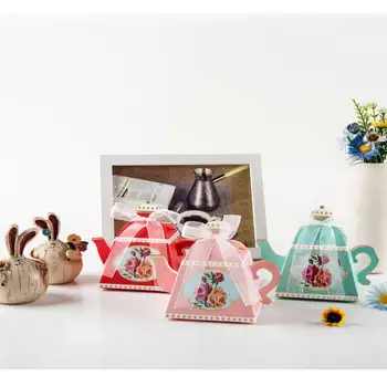 10BUC Retro Ceainic forma de hârtie Cutii de bomboane, Cadouri de Nunta cutie pentru Oaspeții Bonbonniere Petrecerea de Ziua de Naștere Favoruri de Partid