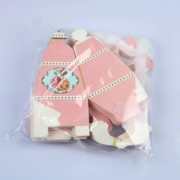 10BUC Retro Ceainic forma de hârtie Cutii de bomboane, Cadouri de Nunta cutie pentru Oaspeții Bonbonniere Petrecerea de Ziua de Naștere Favoruri de Partid