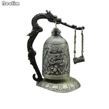 NOOLIM Home Decor Agățat Decoratiuni Retro Excelent Aliaj Tibet Sculptate Dragon Buddha Budist Vânt Bell Decor Meserii Ornamente