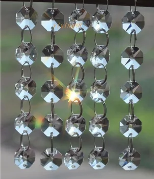 10 fire 2 gauri clar 14mm octogon margele de cristal candelabru lampă părți prisma ornamente