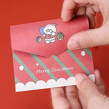 100buc/lot en-gros Kawaii Desene animate de Craciun serie felicitare plic diy pliere carte de mici mesaj de card petrecere de Vacanță