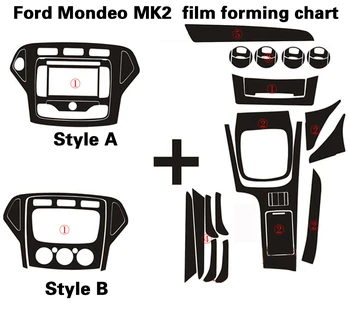 Pentru Ford Mondeo MK3/4 2007-2013 Interior Panou de Control Central Ușă Mâner Fibră de Carbon, Autocolante, Decalcomanii Auto styling Dotari
