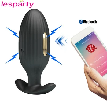 2020 Bluetooth APP Șoc Electric Clitoridian G Spot dop anal Vibrator Vibrator Vibrator Anal Anus Dilatator Jucarii Sexuale Pentru Cupluri