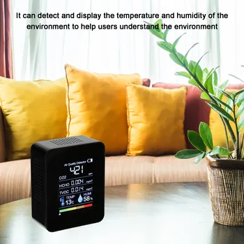 Inteligent CO2 HCHO TVOC Formaldehidă Detector de Calitatea Aerului Monitorizarea Temperaturii Senzor de Umiditate Detector de Dioxid de Carbon