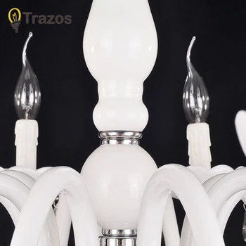 Stil European Alb Candelabre de Cristal cu LED-uri Moderne Lustre Pentru Living lustru de sala de cristal decor de Nunta