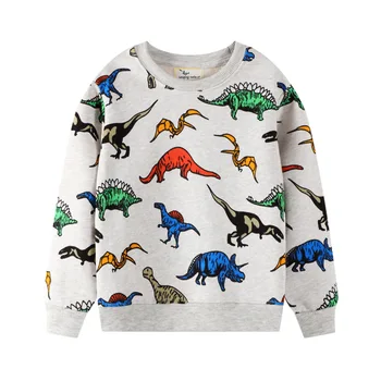Toamna Iarna Baieti Maneca Lunga Desene Animate Dinosaur Bumbac Îmbrăcăminte Pentru Copii Set Haine Băiat