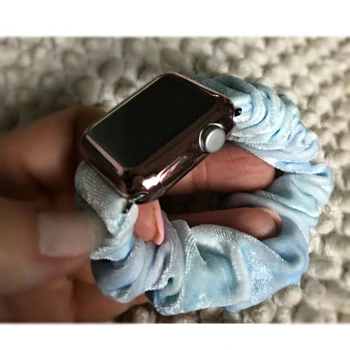 Elastic Watchband pentru Apple Watch Serie SE 6 5 4 3 38mm 40mm 42mm 44mm pentru femei Iwatch Curea Brățară Elastic de păr Benzi de