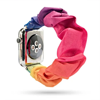 Elastic Watchband pentru Apple Watch Serie SE 6 5 4 3 38mm 40mm 42mm 44mm pentru femei Iwatch Curea Brățară Elastic de păr Benzi de